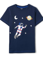 Kids Embroidered Astronaut Top - Future Astronaut