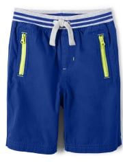 Boys Pull On Zipper Shorts - Future Astronaut