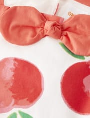 Girls Bow Dress - Pretty Peach