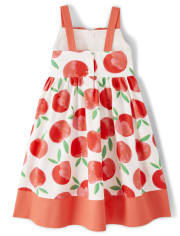 Girls Bow Dress - Pretty Peach
