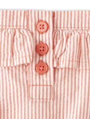 Pelele de seersucker bordado para niñas - Pretty Peach