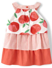 Girls Tiered Top - Pretty Peach
