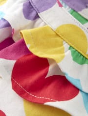 Girls Heart Ruffle Top - Sunshine Time