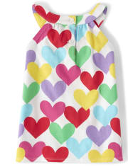 Girls Heart Ruffle Top - Sunshine Time