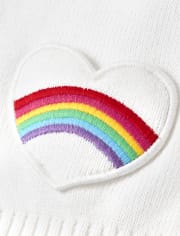 Girls Embroidered Rainbow Cardigan - Sunshine Time