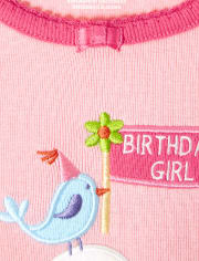 Pijama de 2 piezas de algodón boutique de cumpleaños para niñas - Gymmies