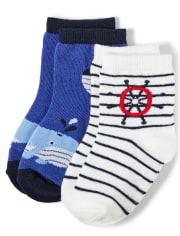 Paquete de 2 calcetines midi para niño - All Aboard