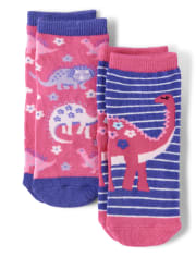 Paquete de 2 calcetines midi para niñas - Hello Dino