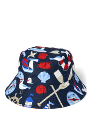 Boys Nautical Bucket Hat - All Aboard