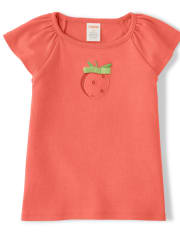 Haut brodé pour filles - Pretty Peach