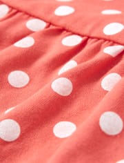 Girls Polka Dot Top - Pretty Peach