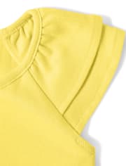 Top con volantes de globos de corazón bordado para niñas - Sunshine Time