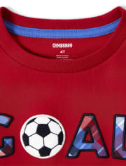 Boys Embroidered Goal Top - Ready, Set, Goal