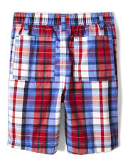 Pantalones cortos a cuadros para niños: listo, listo, objetivo