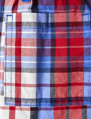 Pantalones cortos a cuadros para niños: listo, listo, objetivo