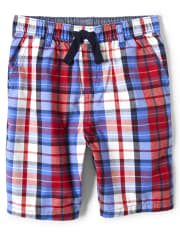 Pantalones cortos a cuadros para niños: listo, listo, objetivo