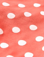 Girls Polka Dot Shorts - Pretty Peach