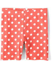 Girls Polka Dot Shorts - Pretty Peach