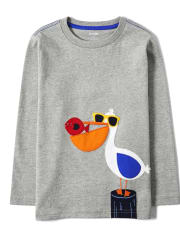 Boys Embroidered Pelican Top - All Aboard