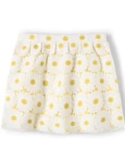 Falda pantalón de encaje con margaritas para niñas - Fiesta en el jardín