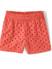 Short à œillets pour filles - Pretty Peach