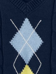 Chaleco de suéter con rombos para niños - Country Club