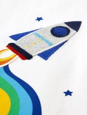 Kids Rainbow Rocket Ship Top - Future Astronaut