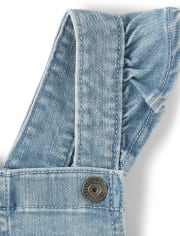 Pantalones cortos de mezclilla arcoíris bordados para niñas - Sunshine Time