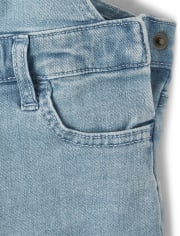 Pantalones cortos de mezclilla arcoíris bordados para niñas - Sunshine Time