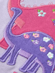 Girls Embroidered Top - Hello Dino