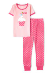 Pyjama 2 pièces en coton Boutique d'anniversaire pour filles - Gymmies