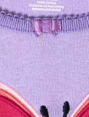 Pyjama 2 pièces en coton papillon fille - Gymmies