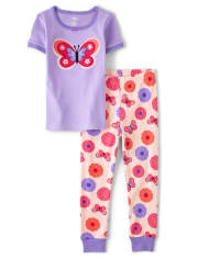 Pyjama 2 pièces en coton papillon fille - Gymmies
