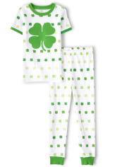 Kids Little Leprechaun Cotton 2-Piece Pajamas - Gymmies