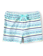 Short bouclé rayé à volants Fille - Island Getaway