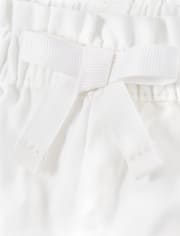 Girls Floral Medallion Bow Shorts - Island Getaway
