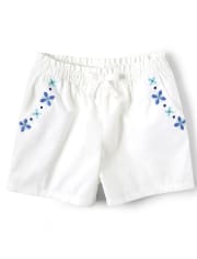 Girls Floral Medallion Bow Shorts - Island Getaway