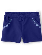 Shorts con lazo y medallón floral para niñas - Island Getaway