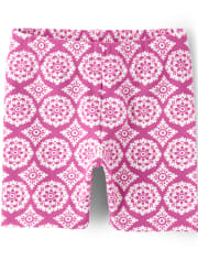 Girls Medallion Bike Shorts - Summer Sunsets