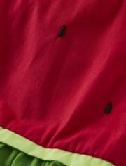 Girls Watermelon Ruffle Dress - Sweet Watermelon