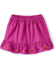 Jupe-short fleurie à volants pour filles - Couchers de soleil d'été