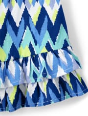 Girls Ikat Tiered Skort - Island Getaway