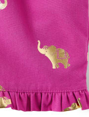 Girls Elephant Romper - Summer Sunsets