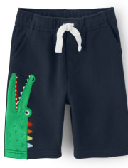 Boys Alligator Pull On Shorts - Critter Camp