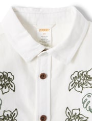 Camisa con botones de hoja para niño - Safari Camp
