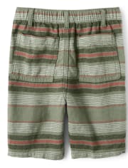 Boys Striped Pull On Shorts - Safari Camp