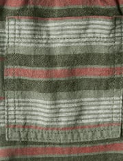 Boys Striped Pull On Shorts - Safari Camp