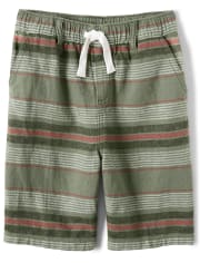Boys Striped Pull On Shorts - Safari Camp