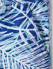 Boys Palm Leaf Chino Shorts - Island Getaway