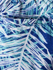 Boys Palm Leaf Chino Shorts - Island Getaway